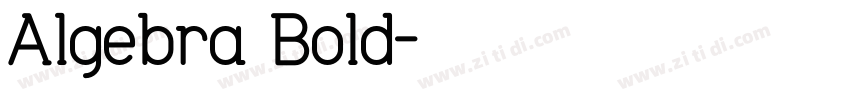 Algebra Bold字体转换